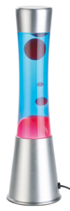 Lampe à lave rouge et bleue avec socle en aluminium de la marque Lunartec