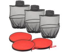 3 chapeaux pliables compacts avec moustiquaire intégrée, maille 300