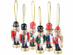 Ensemble de 6 figurines en bois "Casse-Noisette" pour sapin de Noël