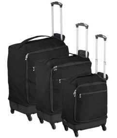 Pack de 3 valises trolley ultralégères - 46 / 57 / 78 L