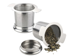 2 passe-thé en acier inoxydable avec couvercle pour tasse Ø 65 – 90 mm
