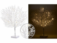 Arbre décoratif design 50 cm à LED - coloris Blanc