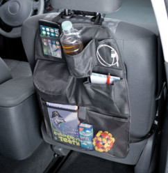 Organisateur de dossier de siège de voiture, sac de rangement de protecteur  de siège arrière automatique avec support de tablette de table à manger de