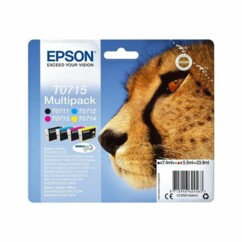 Pack de 4 cartouches originales Epson Guépard T071540 CMJN (cyan, magenta, jaune et noir) pour imprimante Epson Stylus