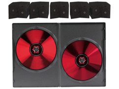 50 boîtiers DVD slim (7 mm) noirs pour 2 DVD