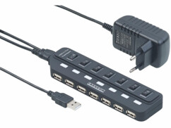 Hub actif USB 2.0 avec 7 ports autonomes de la marque Xystec