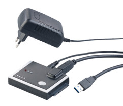 Adaptateur USB 3.0 pour disques durs SATA I/II/III avec fonction clonage