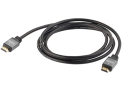 Câble HDMI compatible 4K et 3D - 2m Auvisio. Pour les signaux 4K, Full HD et 3D