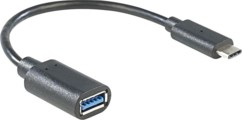 Adaptateur USB-A 3.0 femelle vers USB-C mâle - 15 cm