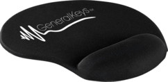 Tapis de souris ergonomique haut de gamme avec support gel au poignet, noir GeneralKeys
