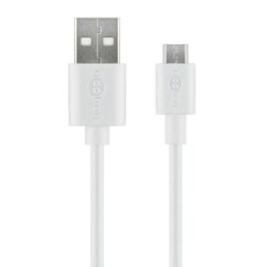 Câble USB-A vers Micro-USB Goobay blanc de 50 cm.