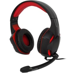 Casque Gaming Amstrad AMS H555 rouge.