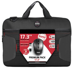 Pack Premium PORT Designs avec 1 sacoche pour ordinateurs portables 17" et une souris sans fil.