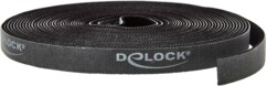 Rouleau de bande scratch noire de 10 mètres de la marque DeLock.