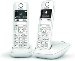 éléphone fixe AS690 Duo - 2 combinés Blanc Gigaset. Pack Duo avec 2 combinés