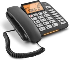 Téléphone fixe Gigaset DL580 noir.