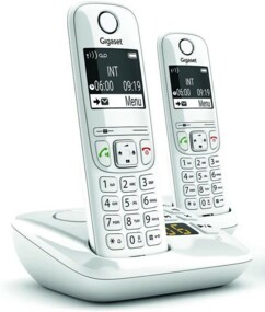 Téléphones fixes AS690A Duo - 2 combinés - Avec répondeur - Blanc