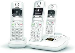Téléphones fixes AS690A Trio - 3 combinés - Avec répondeur - Blanc