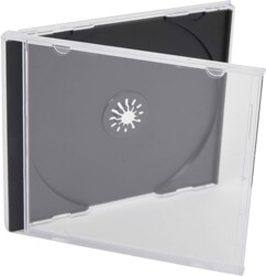 CD/DVD 10.4 mm Boîtiers pour 1 disque avec Plateau noir (Lot de 10)