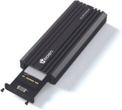 Boîtier externe double protocole pour disque dur SSD M.2 PCI-e NVMe et SATA coloris noir de la marque Heden