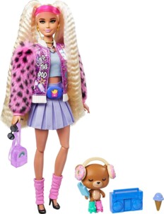 Poupée Barbie Extra blonde et figurine ourson 