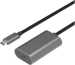 Rallonge USB-C USB 3.1 Gen 1 10 m coloris noir/gris de la marque Dexlan