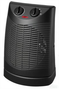 Chauffage soufflant oscillant 2000 W pour salle de bains - Noir