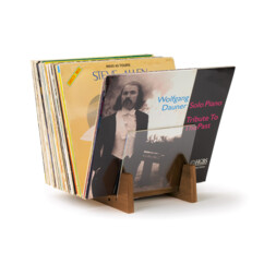 Support pour vinyles en bambou ST80 - Brun foncé