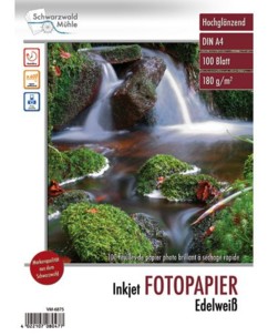 100 feuilles papier photo brillant A4 - 180 G Schwarzwald Mülhe