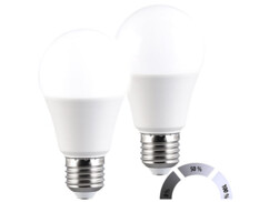2 ampoules LED E27 / 1521 lm / blanc lumière du jour avec 3 niveaux de luminosité