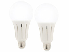 Deux ampoules LED E27 avec une capacité de 23 Watts et une luminosité de 2452 lumens.