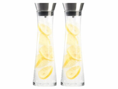 2 carafes en verre 1,3 L avec filtre intégré de la marque Cucina Dimodena
