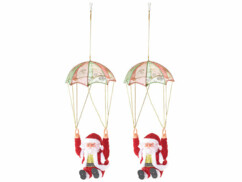 Pack de 2 Pères Noël avec parachute et mode d'emploi en français