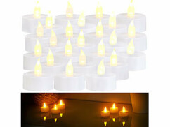 Pack de 24 bougies à LED chauffe-plat, 24 piles bouton CR2032 et mode d'emploi en français