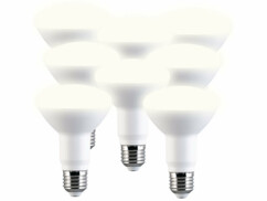 8 ampoules LED E27 - 11 W - 950 lm - Blanc chaud Luminea