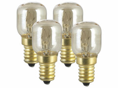 4 ampoules LED pour four E14 / T26 / 100 lm / 25 W / blanc chaud