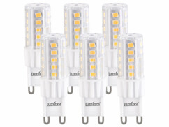 6 ampoules LED G9 - 4.5 W - 480 lm - Blanc chaud Luminea