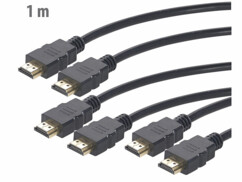 3 câbles HDMI High speed 4 k 1m