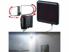 Double projecteur solaire d'extérieur avec capteur de mouvement PIR