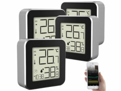 4 thermomètres hygromètres connectéavec application Android/iOS