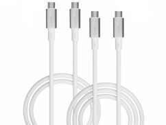 Pack avec câble USB-C 1 m et câble USB-C 2 m coloris blanc