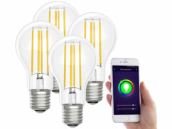 4 ampoules LED connectées LAV-150.t E27 - A60 - 7 W - Blanc neutre