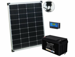 Kit panneau solaire 110 W avec batterie 80Ah et régulateur 40 A