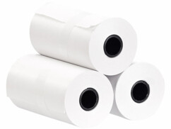 3 rouleaux de papier thermique autocollant - 80 mm x 3,5 m - Blanc