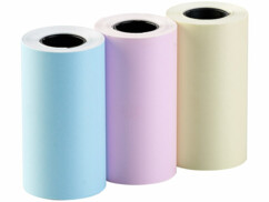 Pack de 3 rouleaux de papier thermique de couleur pour imprimante thermique TD-150.app (ZX5048) Callstel.