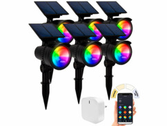 6  spots LED RGB-CCT avec Bluetooth, 50 lm, 1 W, IP44 incl. passerelle