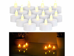 Lot de 12 bougies à LED chauffe-plat, 12 piles bouton CR2032 et mode d'emploi en français