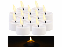 Pack de 12 bougies LED avec 12 piles bouton et mode d'emploi en français