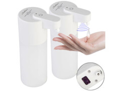 Pack de 2 distributeurs de savon automatiques avec capteur de mouvement