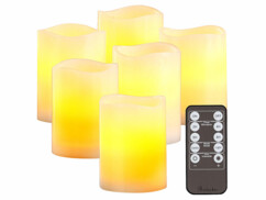 Bougies LED en cire avec effet flamme réaliste télécommande et minuterie par Britesta